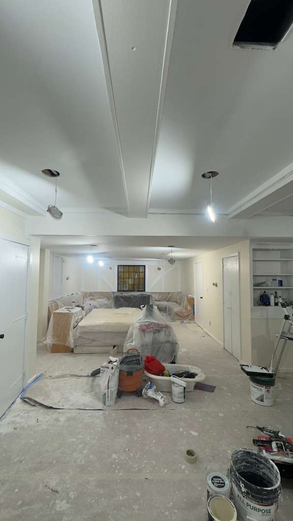 Basement renovation in progress Bronx NY by AlbStar Renovation — framing and drywall stage Scarsdale
