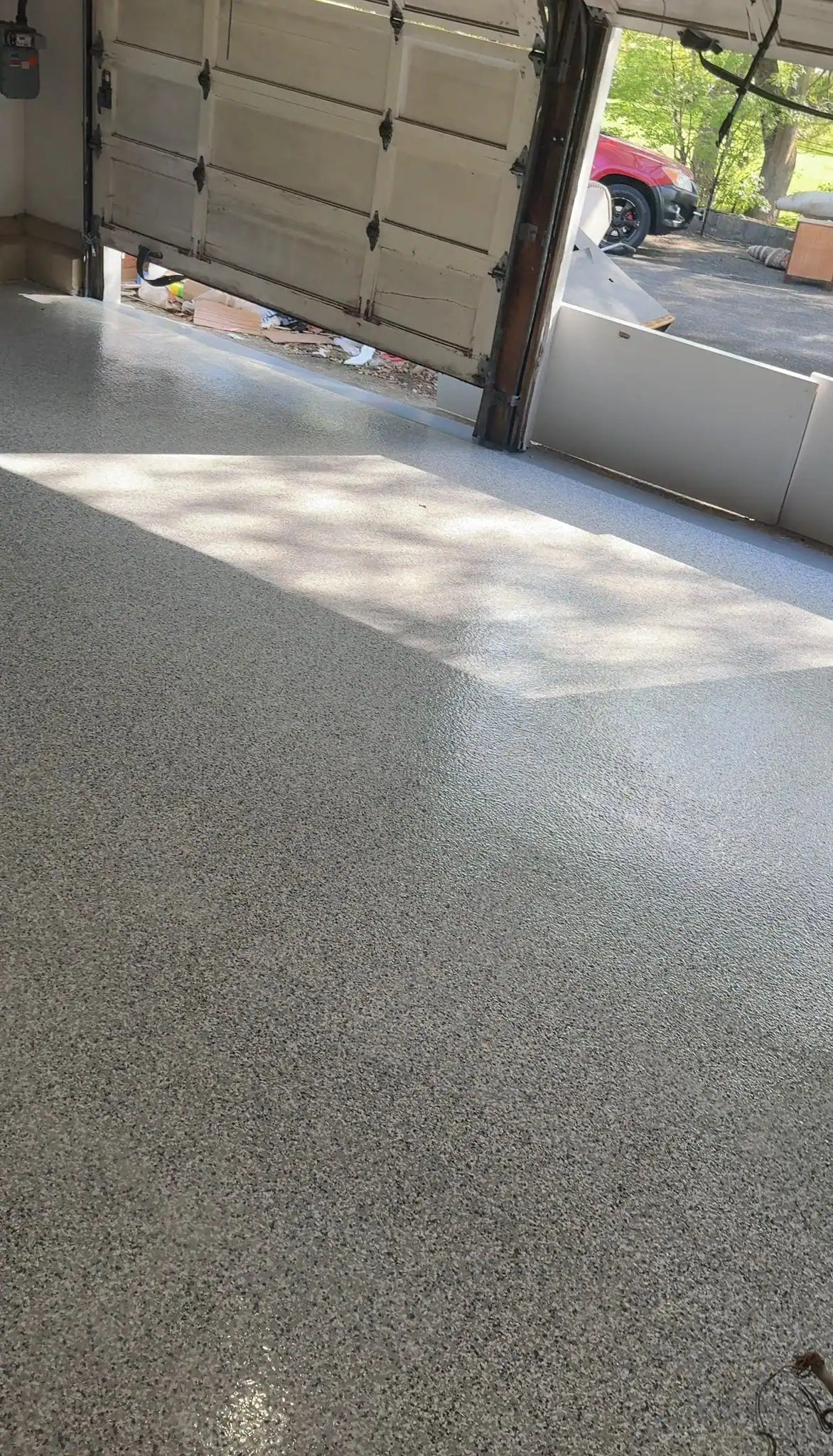 epoxy garage floor cost in Westchester County NY — finished epoxy system by AlbStar Renovation