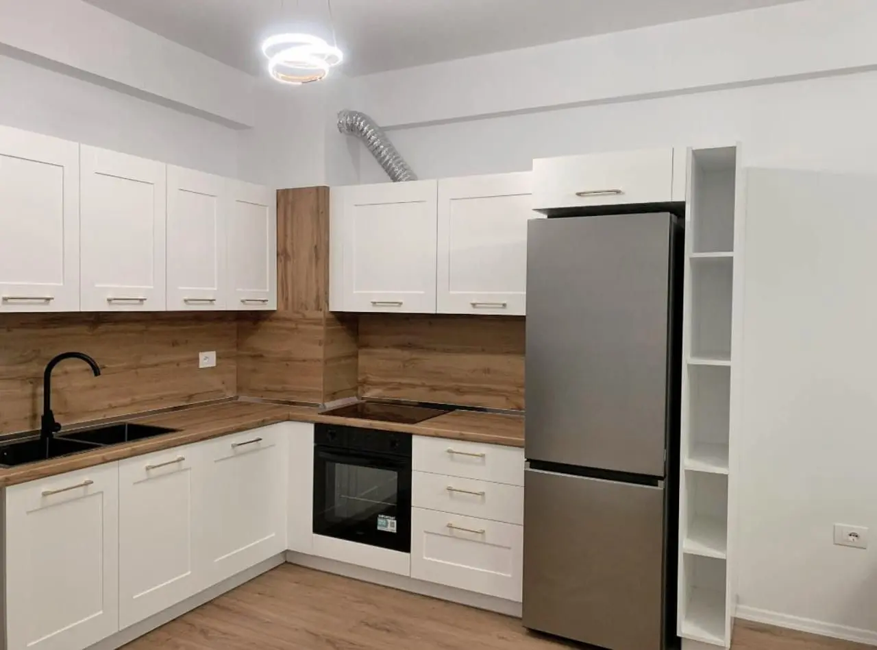 Kitchen remodeling Yonkers NY — white cabinets wood countertop by AlbStar Renovation