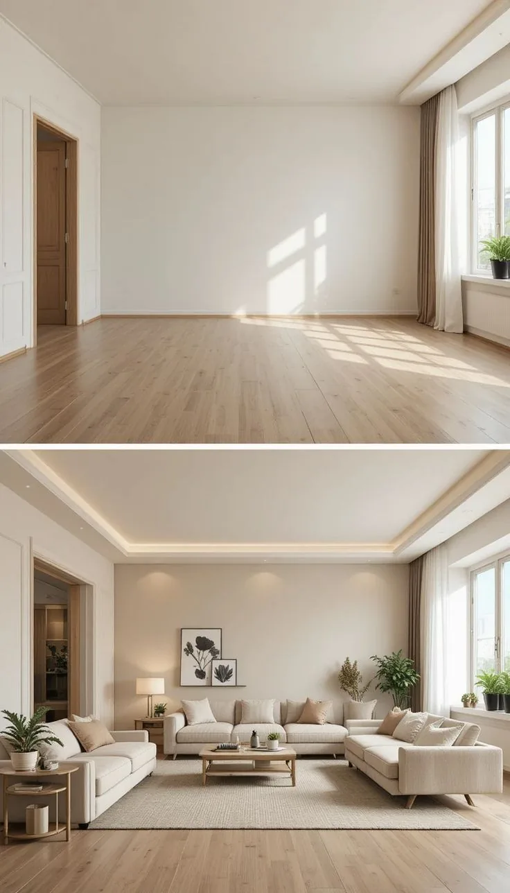 interior painting Yonkers NY — freshly painted neutral living space concept